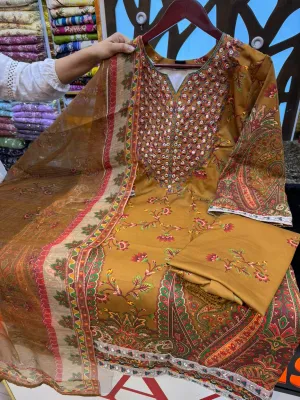 Premium Dubai Cherry Silk 3-Piece Set